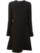 Marni Rear Zip Dress, Women's, Size: 42, Black, Silk/polyester/triacetate