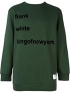 Ejxiii Frank White Print Sweatshirt