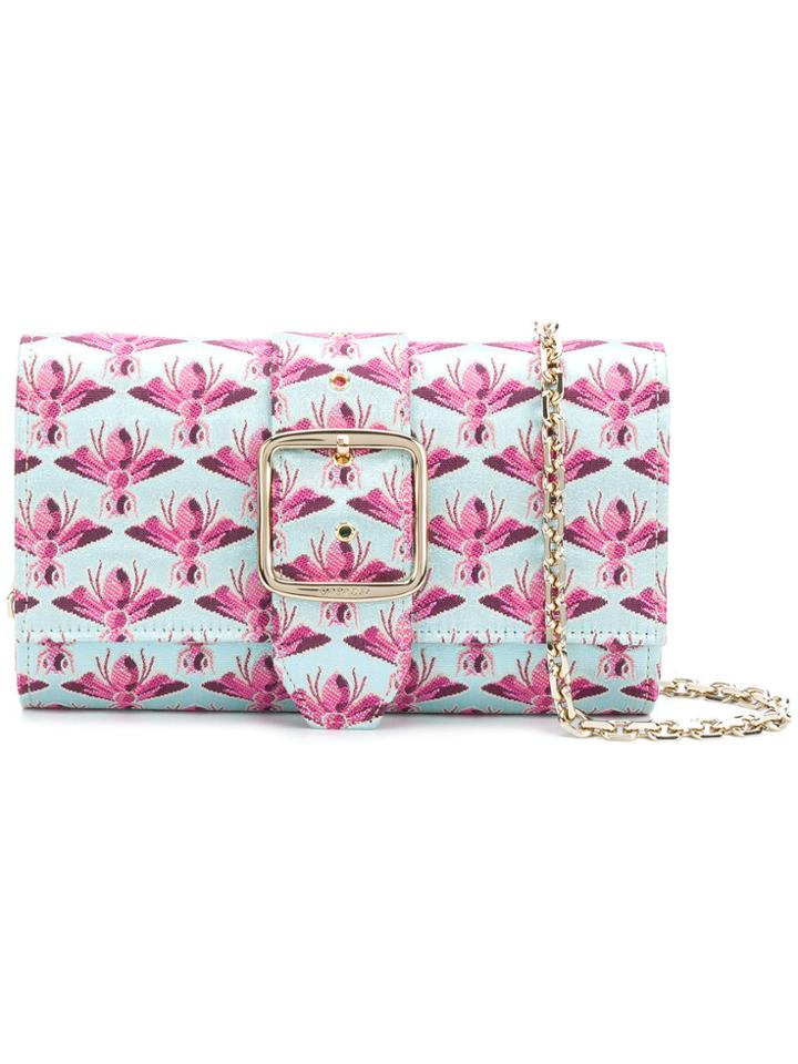 Casadei Fly Print Clutch - Blue