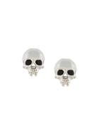 Kasun London Skull Stud Earrings - Metallic
