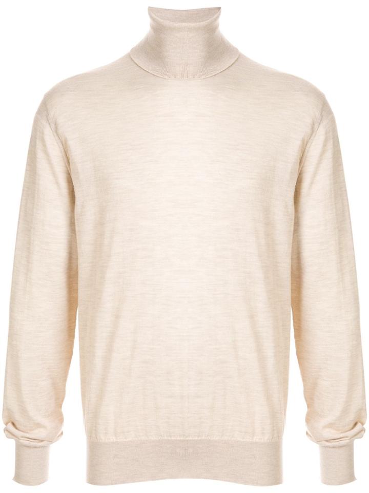 Dolce & Gabbana Cashmere Roll Neck Jumper - Neutrals