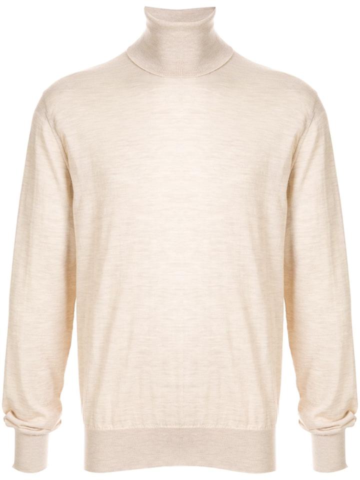 Dolce & Gabbana Cashmere Roll Neck Jumper - Neutrals