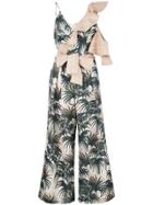 Patbo Palm Print Jumpsuit - Green