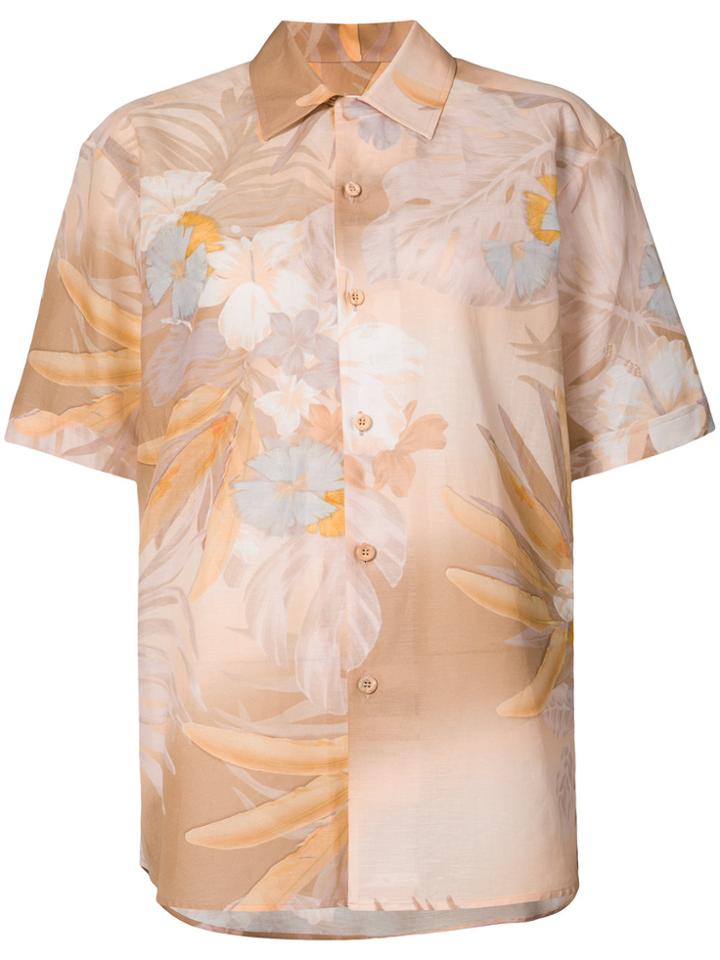 Maison Margiela Hawaiian Print Shirt - Pink & Purple