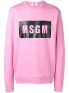 Msgm Classic Logo Sweater - Pink