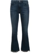 Frame Denim Cropped Jeans, Women's, Size: 28, Blue, Cotton/elastodiene/polyester