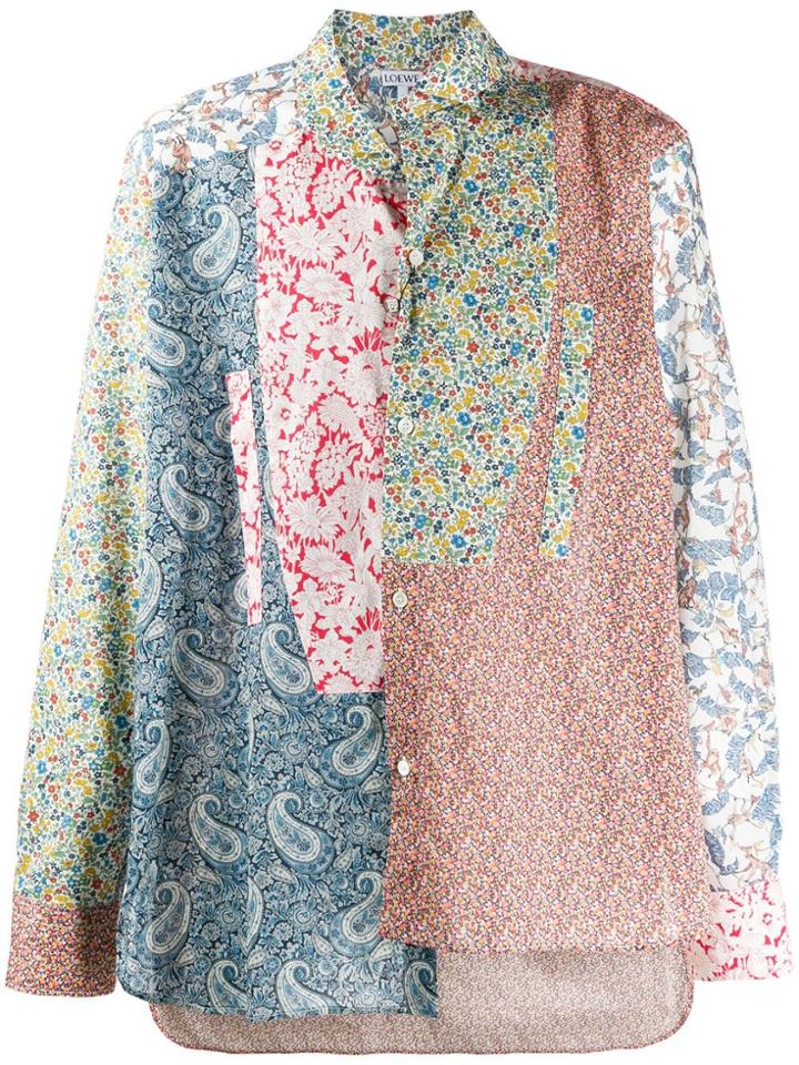 Loewe Patchwork Asymmetric Shirt - White