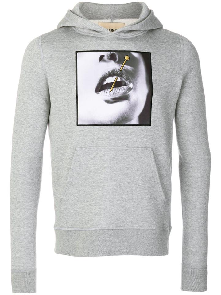 Herman Printed Hoodie - Grey