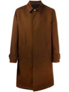 Ami Alexandre Mattiussi Single Breasted Coat, Men's, Size: 46, Brown, Cotton/polyester/acetate/wool