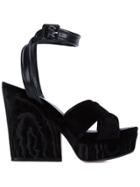 Sergio Rossi 'maf' Platform Sandals - Black