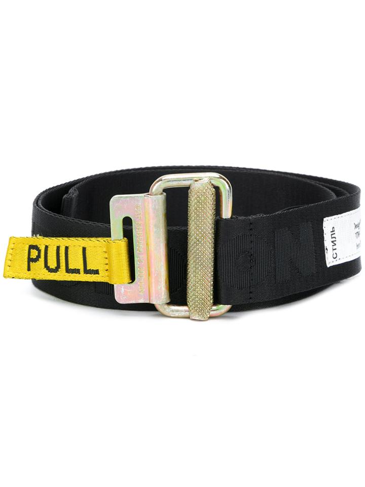 Heron Preston Jacquard Logo Tape Belt - Black