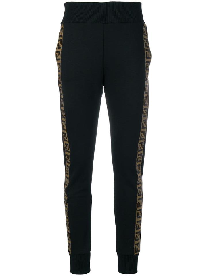 Fendi Ff Side-band Track Pants - Black