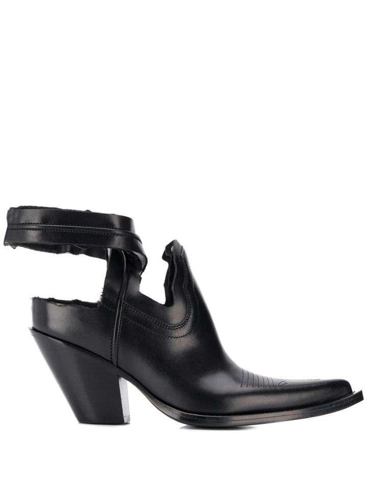 Maison Margiela Texan Cut-out Ankle Boots - Black