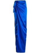 Balenciaga Tie-waist Wrap Skirt - Blue