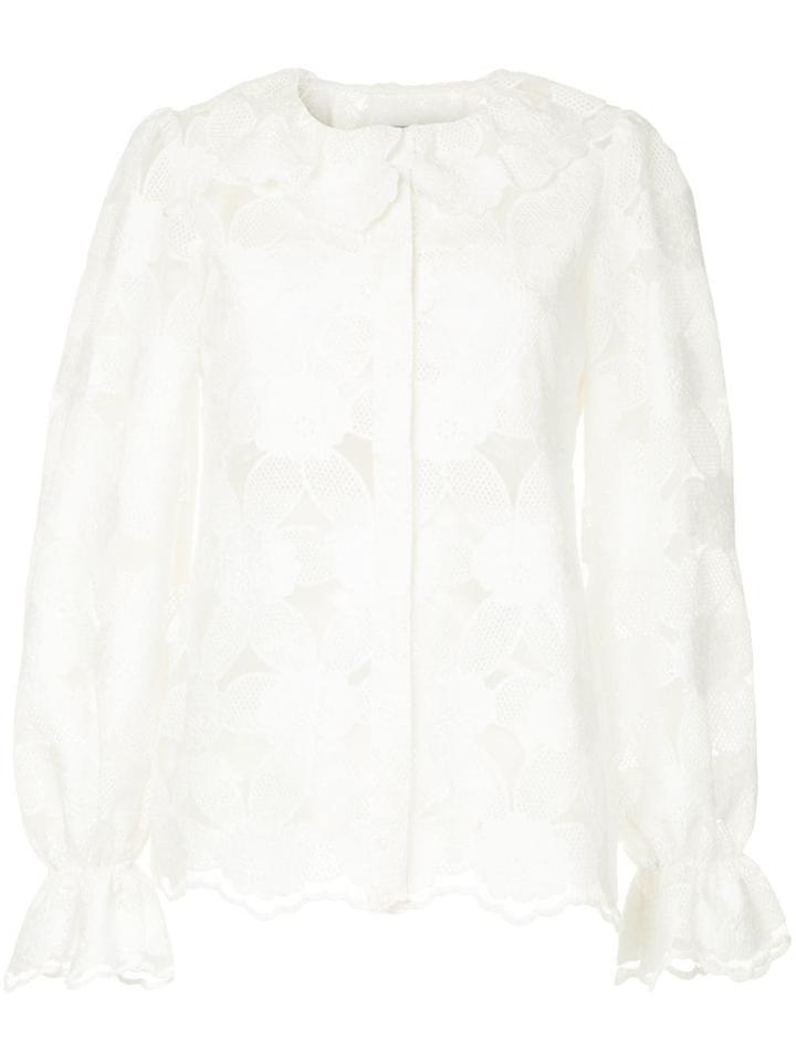 Bambah Mist Long Sleeve Blouse - White