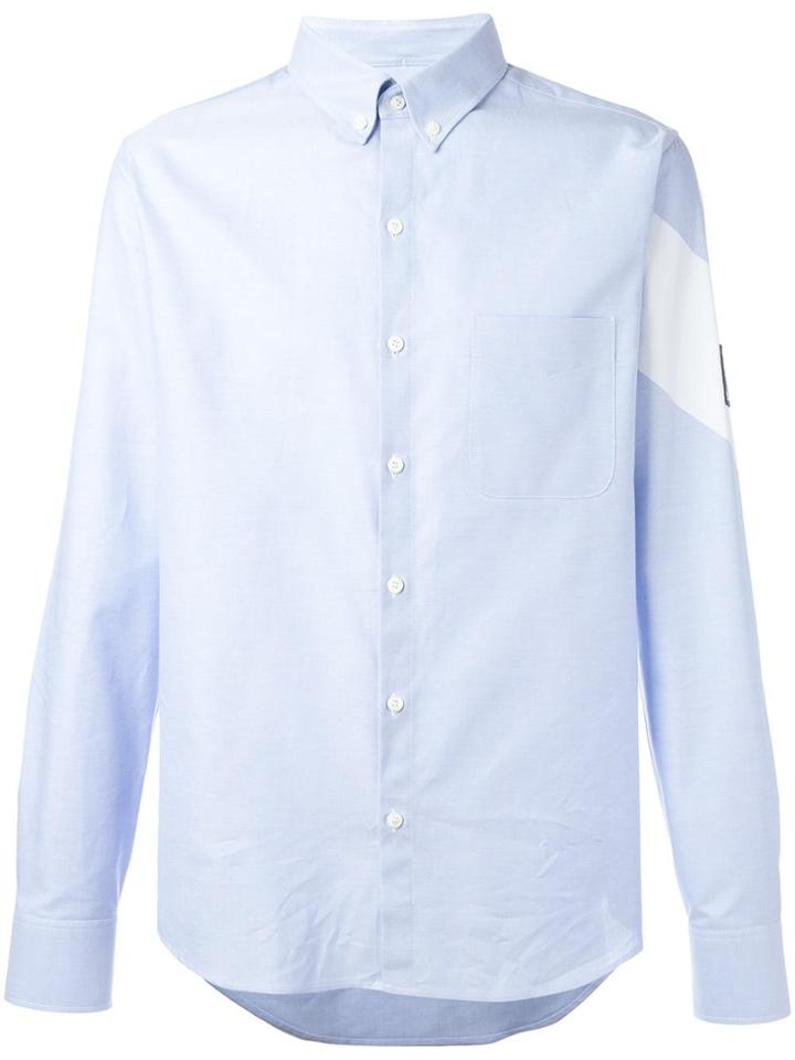 Moncler Gamme Bleu Contrast Diagonal Band Shirt - Blue