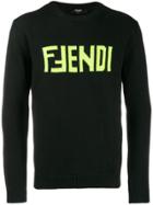 Fendi Logo Intarisa Sweater - Black
