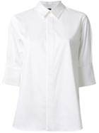 Maison Mihara Yasuhiro High Low Hem Shirt, Women's, Size: 38, White, Cotton/lyocell/polyurethane