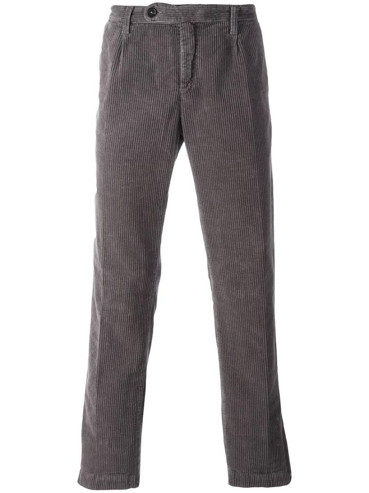Massimo Alba Corduroy Trousers, Men's, Size: 52, Grey, Cotton