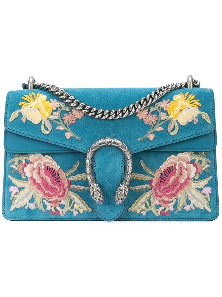 Gucci Dionysus Gg Floral Shoulder Bag - Blue