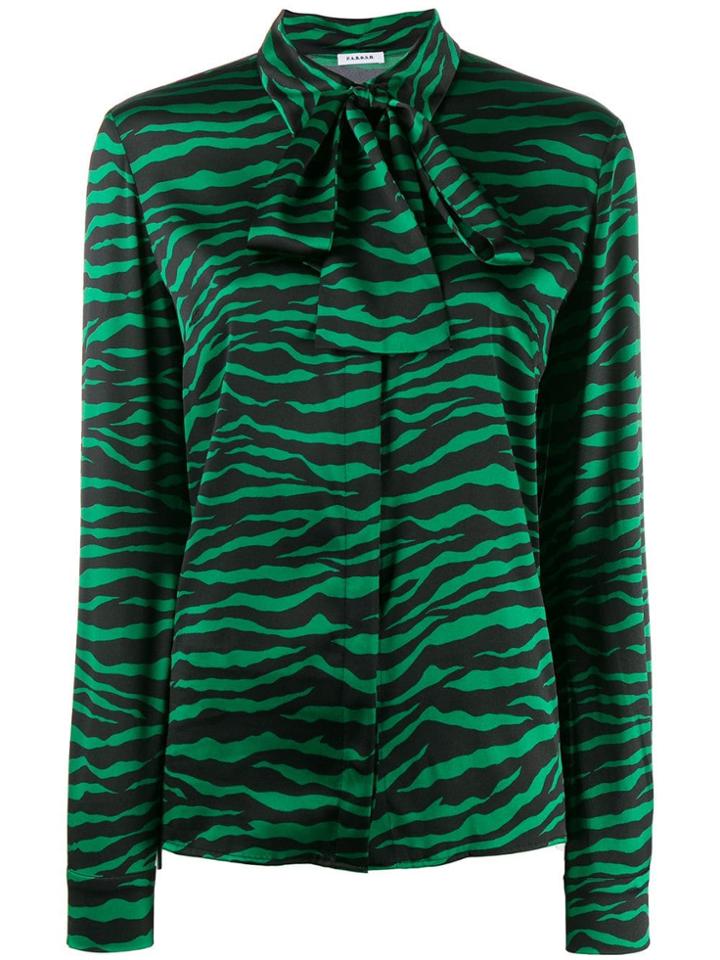 P.a.r.o.s.h. Zebra Print Blouse - Green