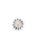 Loquet Love Daisy Flower Charm, Women's, Metallic, 14kt White Gold/gold