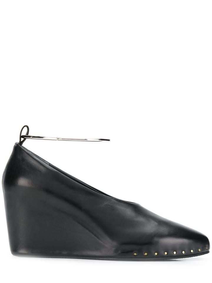 Jil Sander Wedge Heel Pumps - Black