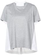 Sacai Panelled Oversized T-shirt - Grey