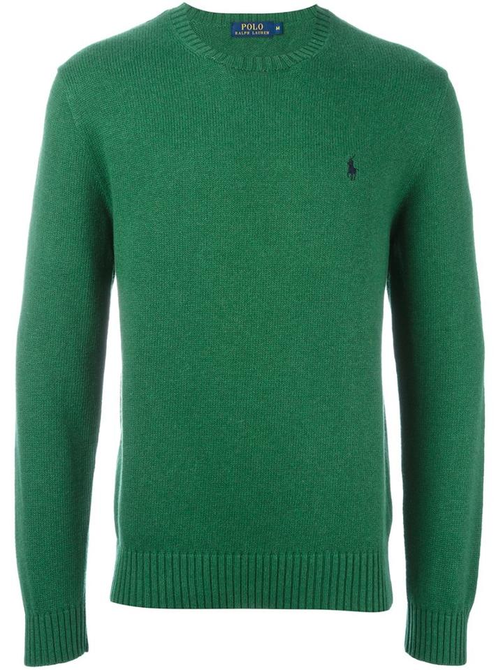 Polo Ralph Lauren Logo Embroidered Sweater, Men's, Size: Xl, Green, Cotton