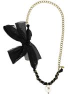 Twin-set Bow Necklace, Women's, Black