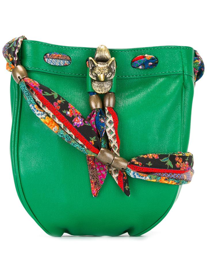 Philosophy Di Lorenzo Serafini Fox Buckle Cross Body Bag, Women's, Green, Leather