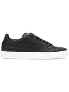 Philipp Plein Logo Stamp Sneakers - Black