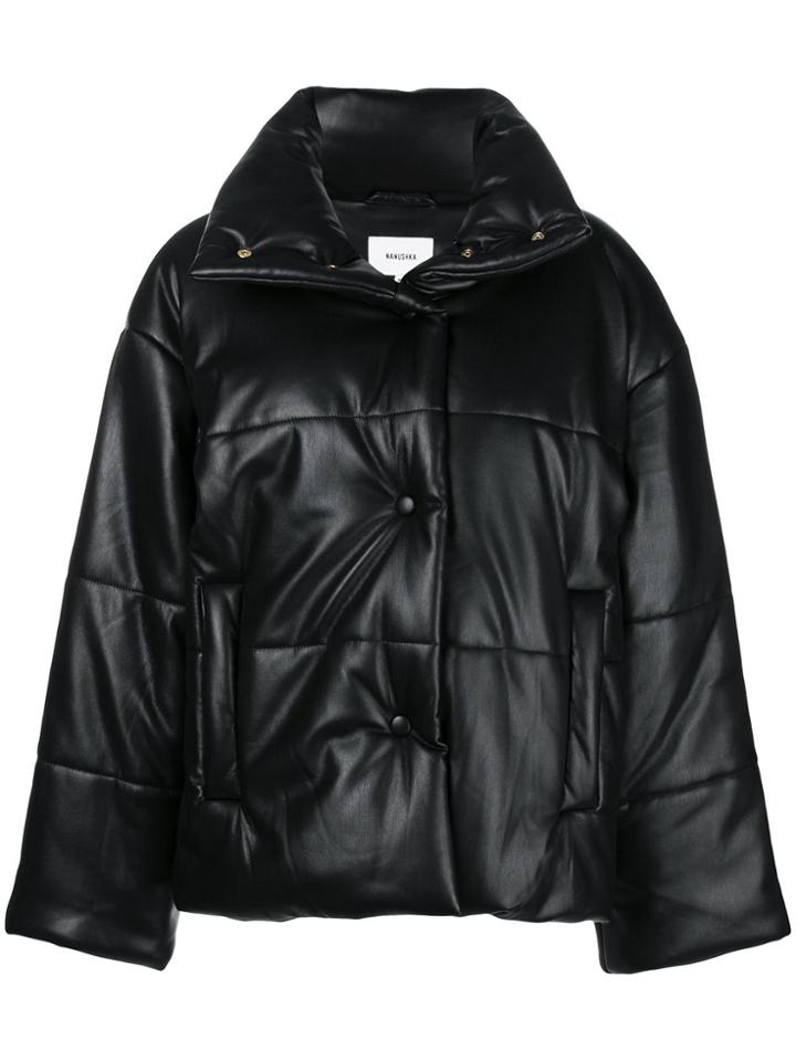 Nanushka Padded Button Jacket - Black