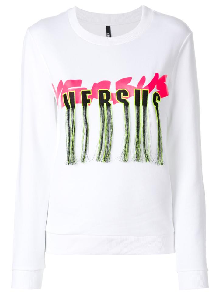 Versus Logo Print Sweatshirt - White