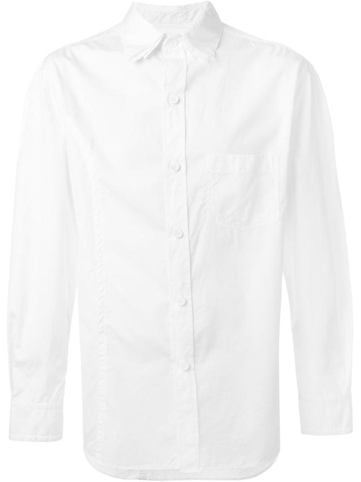 Yohji Yamamoto Creased Shirt, Men's, Size: 3, White, Cotton