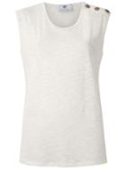 Andrea Bogosian Decorative Buttons Tank - White
