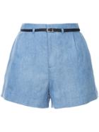 Guild Prime Belted Tailored Shorts - Blue