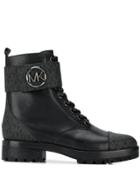 Michael Kors Logo Patterned Ankle Boots - Black