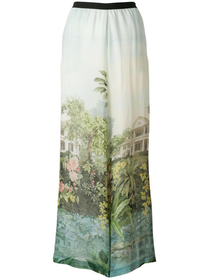 Antonio Marras Plantation Scene Trousers - Blue