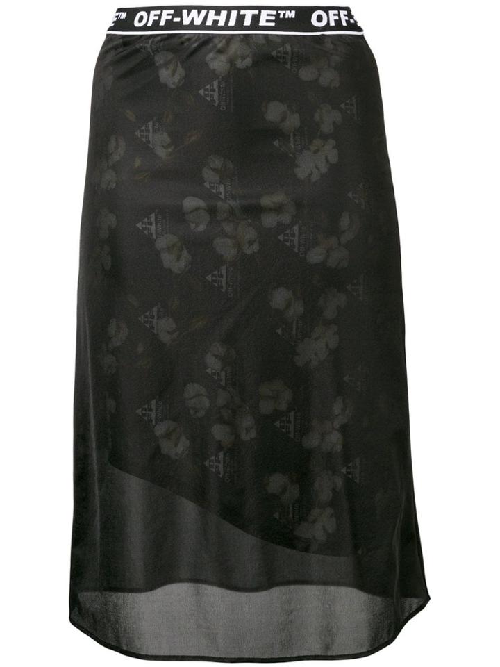 Off-white Logo Waistband Skirt - Black