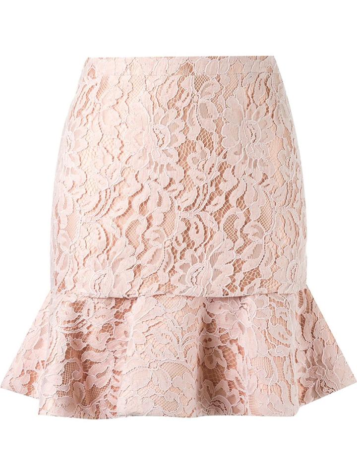 Martha Medeiros High Waist Lace Skirt - Pink & Purple