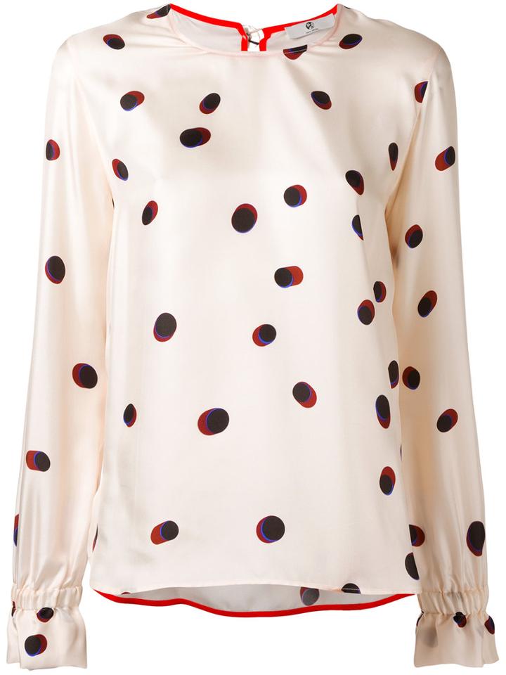 Ps By Paul Smith - Spotted Top - Women - Silk - 40, Nude/neutrals, Silk