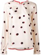 Ps By Paul Smith - Spotted Top - Women - Silk - 40, Nude/neutrals, Silk