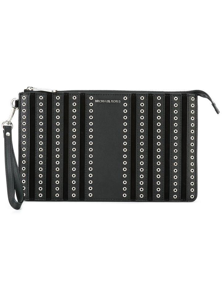 Michael Michael Kors 'brooklyn' Grommet Detail Pouch, Women's, Black