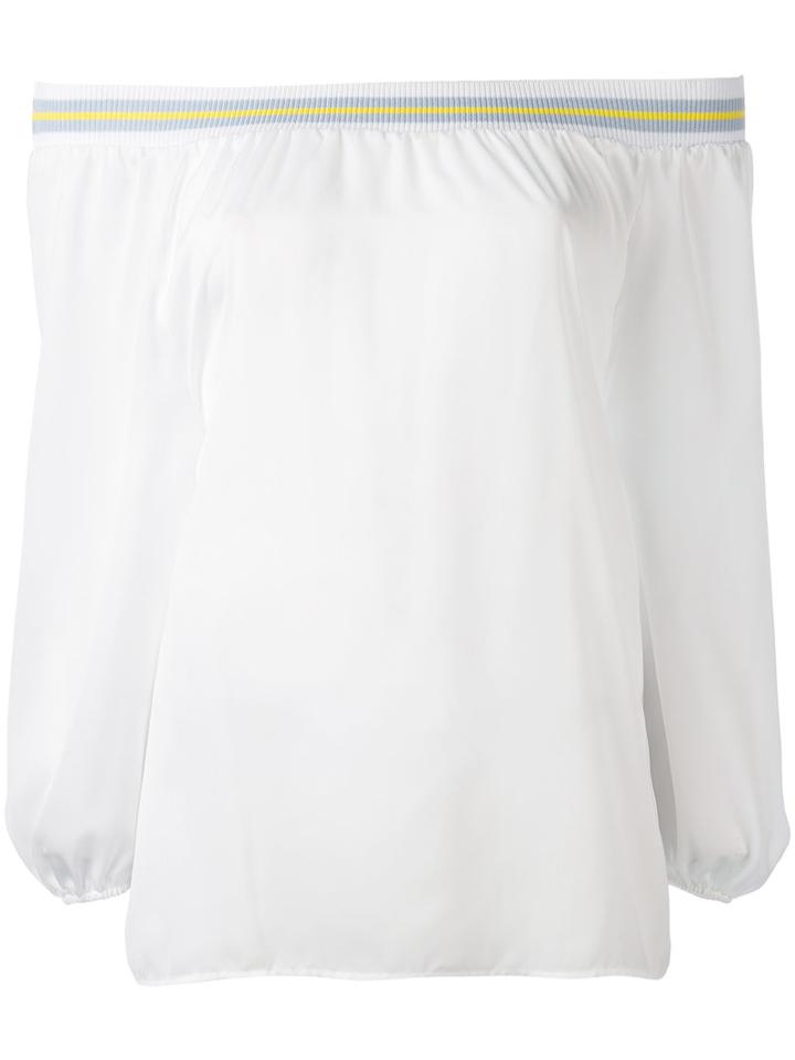 Blugirl - Off-the-shoulder Blouse - Women - Cotton/polyester - 44, White, Cotton/polyester