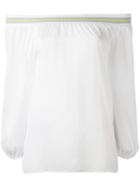 Blugirl - Off-the-shoulder Blouse - Women - Cotton/polyester - 44, White, Cotton/polyester
