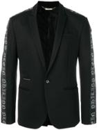 Philipp Plein Bands Logo Trim Blazer - Black