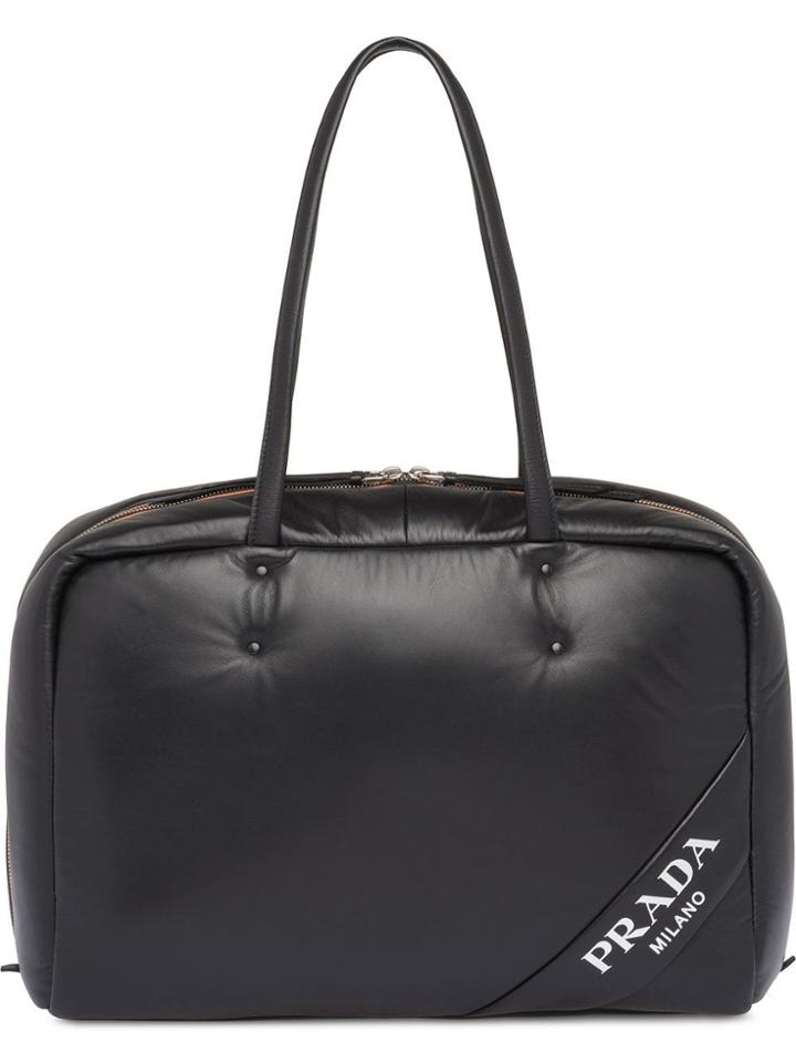 Prada Large Padded Nappa Bag - Black