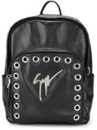 Giuseppe Zanotti Design Signature Backpack, Black, Leather/metal Other