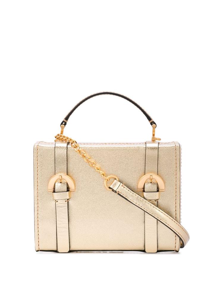 Zac Zac Posen Double-buckle Crossbody Bag - Gold
